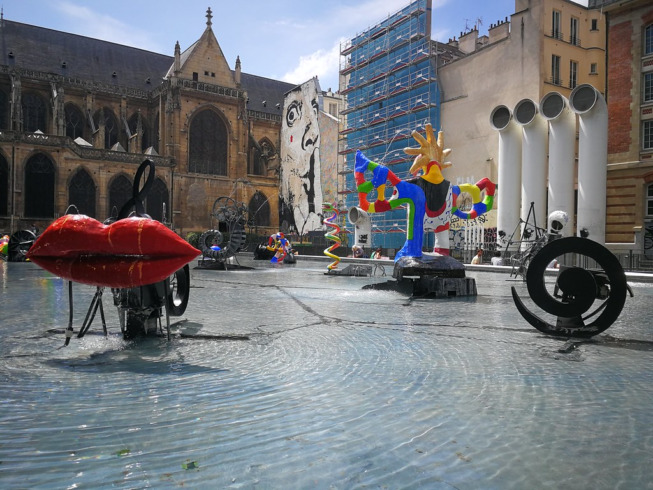 Niki de Saint Phalle et Jean Tinguely, Fontaine Stravinsky-Fontaine des automates, Paris (1983) ©artinthecity