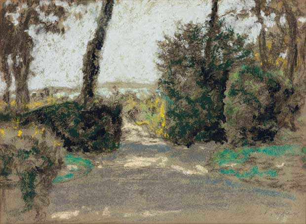 François Xavier Roussel, Étude pour Lucy Hessel à Sallenelles, en Normandie, pastel sur papier, 1905, 330 x 455 mm ©Galerie Eric Gillis