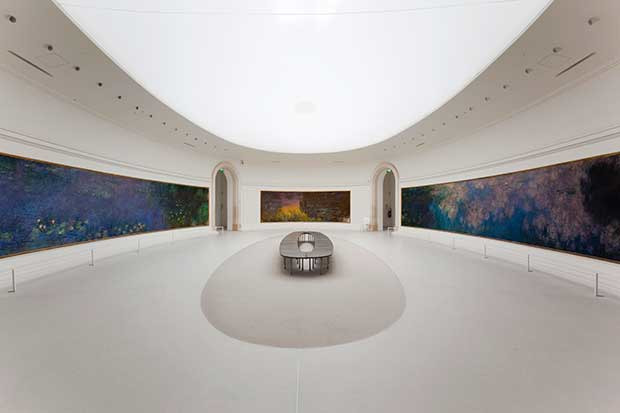 Les Nymphéas de Claude Monet, salle 1 Musée de l’Orangerie Photo © Musée de l’Orangerie, Dist. RMN-Grand Palais / Sophie Crépy Boegly