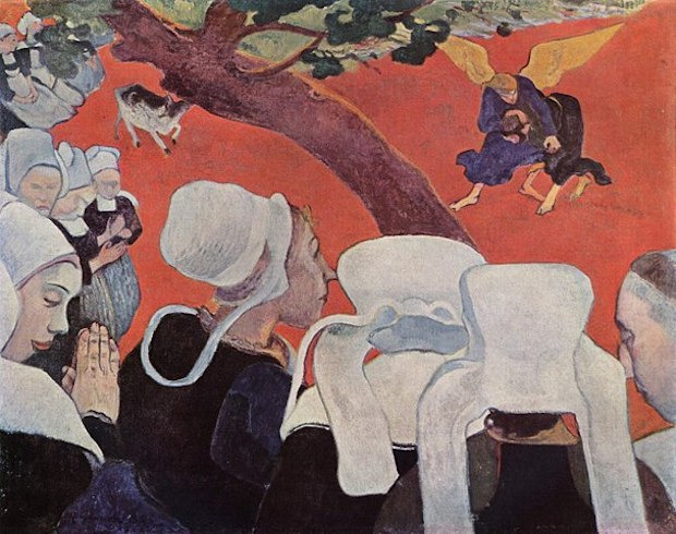 Paul Gauguin, La Vision après le sermon, dit aussi La Lutte de Jacob avec l’Ange, 1888, huile sur toile, 72,2 x 91 cm, Édimbourg, Scottish National Gallery.