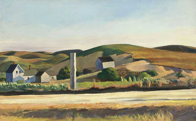 Edward Hopper Road and Houses, South Truro, 1930–1933 Huile sur toile, 68.4 x 109.7 cm Whitney Museum of American Art, New York, legs de Josephine N. Hopper © Heirs of Josephine Hopper / 2019, ProLitteris, Zurich Photo : © 2019. Digital image Whitney Museum of American Art / Licensed by Scala. Présenté en 2020 à la Fondation Beyeler