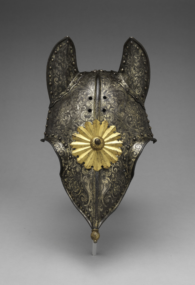 Demi-chanfrein dune armure du roi Felipe IV d'Espagne ou de son frère, Bruxelles, 1624-1626, de la collection personnelle de Ronald Lauder ©Hulya Kolabas